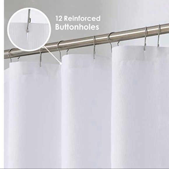 NEW-MODERN Floral Pattern Fabric Shower Curtain Washable, Water Resistant 70x84 - Picture 5 of 5